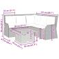Preview: 4-tlg. Garten-Lounge-Set mit Kissen Grau Poly Rattan