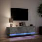 Preview: TV-Wandschrank mit LED-Beleuchtung Betongrau 140x31x38 cm