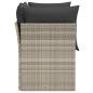 Preview: Gartensofa mit Kissen 2-Sitzer Hellgrau Poly Rattan