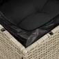 Preview: Gartensofa mit Kissen 2-Sitzer Hellgrau Poly Rattan