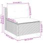 Preview: Gartensofa ohne Armlehnen mit Kissen Beige Poly Rattan
