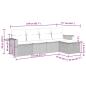 Preview: 5-tlg. Garten-Sofagarnitur mit Kissen Braun Poly Rattan