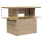 Preview: 6-tlg. Garten-Sofagarnitur mit Kissen Beige Poly Rattan Akazie