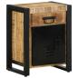 Preview: Nachttisch 40x30x50 cm Raues Mango-Massivholz