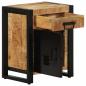 Preview: Nachttisch 40x30x50 cm Raues Mango-Massivholz