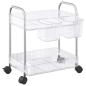 Preview: Aufbewahrungswagen 2 Etagen Transparent 37x27,5x43,5 cm Acryl