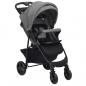 Preview: ARDEBO.de - 2-in-1 Kinderwagen Hellgrau Stahl