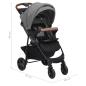 Preview: 2-in-1 Kinderwagen Hellgrau Stahl