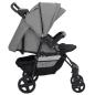Preview: 2-in-1 Kinderwagen Hellgrau Stahl