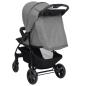 Preview: 2-in-1 Kinderwagen Hellgrau Stahl