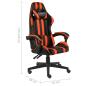 Preview: Gaming-Stuhl Schwarz und Orange Kunstleder