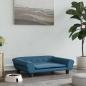 Preview: ARDEBO.de - Hundebett Blau 70x48x22 cm Samt