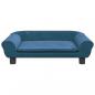 Preview: Hundebett Blau 70x48x22 cm Samt