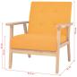 Preview: Sofa-Set 2-tlg. Stoff Gelb