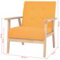 Preview: Sofa-Set 2-tlg. Stoff Gelb