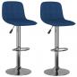 Preview: Barhocker 2 Stk. Blau Stoff