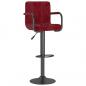 Preview: Barhocker Weinrot Samt