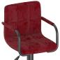 Preview: Barhocker Weinrot Samt