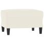 Preview: 3-Sitzer-Sofa mit Hocker Creme 180 cm Samt