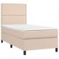 Preview: Boxspringbett mit Matratze & LED Cappuccino-Braun 90x190cm