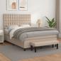 Preview: ARDEBO.de - Boxspringbett Matratze Cappuccino-Braun 140x200cm Kunstleder