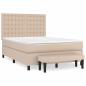 Preview: Boxspringbett Matratze Cappuccino-Braun 140x200cm Kunstleder