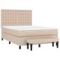 Preview: Boxspringbett Matratze Cappuccino-Braun 140x200cm Kunstleder