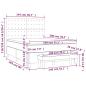 Preview: Boxspringbett Matratze Cappuccino-Braun 140x200cm Kunstleder