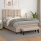 Preview: ARDEBO.de - Boxspringbett Matratze Cappuccino-Braun 140x190cm Kunstleder