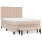 Preview: Boxspringbett Matratze Cappuccino-Braun 140x190cm Kunstleder