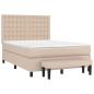 Preview: Boxspringbett Matratze Cappuccino-Braun 140x190cm Kunstleder