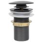 Preview: Ablaufgarnitur ohne Überlauf Grau 6,4x6,4x9,1 cm