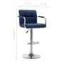 Preview: Barhocker Blau Stoff