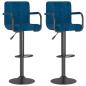Preview: Barhocker 2 Stk. Blau Samt