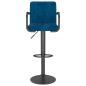 Preview: Barhocker 2 Stk. Blau Samt