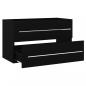 Preview: Waschbeckenunterschrank Schwarz 80x38,5x48 cm Holzwerkstoff