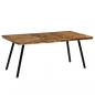 Preview: Esstisch Recyceltes Teakholz und Stahl 180x90x76 cm