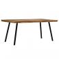 Preview: Esstisch Recyceltes Teakholz und Stahl 180x90x76 cm