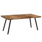 Preview: Esstisch Recyceltes Teakholz und Stahl 180x90x76 cm