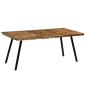 Preview: Esstisch Recyceltes Teakholz und Stahl 180x90x76 cm