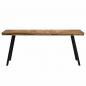Preview: Esstisch Recyceltes Teakholz und Stahl 180x90x76 cm