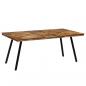 Preview: Esstisch Recyceltes Teakholz und Stahl 180x90x76 cm
