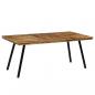 Preview: Esstisch Recyceltes Teakholz und Stahl 180x90x76 cm