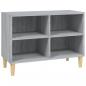 Preview: TV-Schrank mit Massivholz-Beinen Grau Sonoma 69,5x30x50 cm