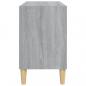 Preview: TV-Schrank mit Massivholz-Beinen Grau Sonoma 69,5x30x50 cm