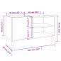 Preview: Plattenschrank Braun Eichen-Optik 84,5x38x48 cm Holzwerkstoff