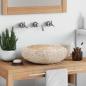 Preview: ARDEBO.de - Waschbecken 40x12 cm Marmor Creme