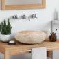 Preview: Waschbecken 40x12 cm Marmor Creme