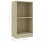 Preview: Bücherregal Sonoma-Eiche 40x24x75 cm Holzwerkstoff