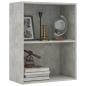 Preview: Bücherregal 2 Fächer Betongrau 60x30x76,5 cm Holzwerkstoff